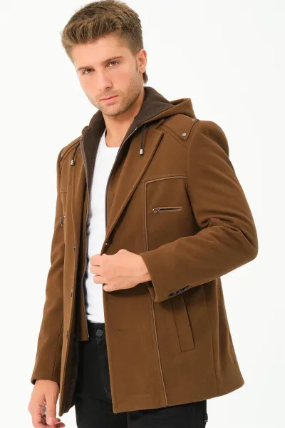K7532 DEWBERRY MEN'S COAT-PLAIN CAMEL