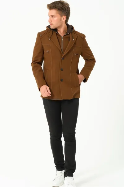 K7532 DEWBERRY MEN'S COAT-PLAIN CAMEL