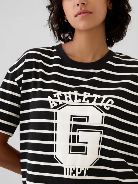 GAP Oversize Striped Athletic T-Shirt - Ladies