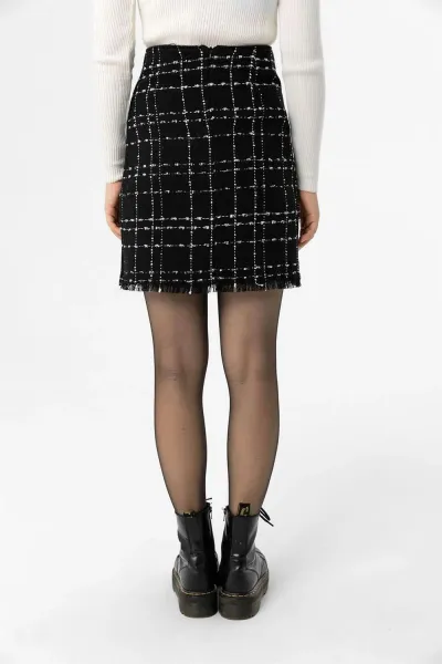Dewberry károvaná mini sukňa