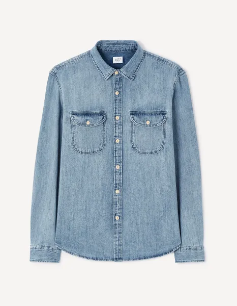 Celio Denim Shirt Jambray - Mens