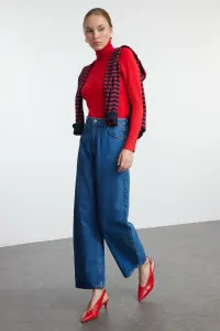 Trendyol Blue High Waist Barrel Baggy Fit Jeans