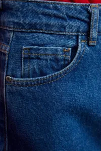 Trendyol Blue High Waist Barrel Baggy Fit Jeans