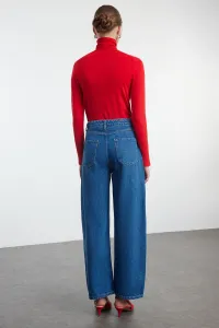 Trendyol Blue High Waist Barrel Baggy Fit Jeans