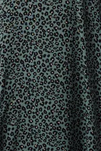 Trendyol Khaki Animal Midi Woven Dress