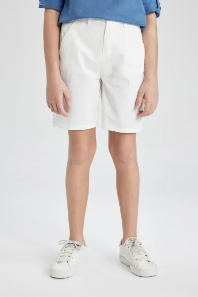 DEFACTO Boy's Gabardine Basic Shorts