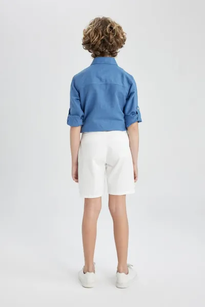 DEFACTO Boy's Gabardine Basic Shorts