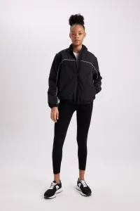 DEFACTO Fit Water Repellent Stand Collar Detachable Sleeve Detailed Pocket Lined Light Thin Coat