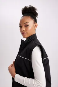 DEFACTO Fit Water Repellent Stand Collar Detachable Sleeve Detailed Pocket Lined Light Thin Coat