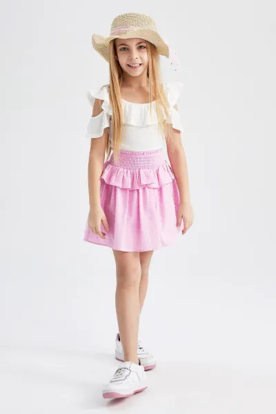 DEFACTO Girls Cotton Skirt