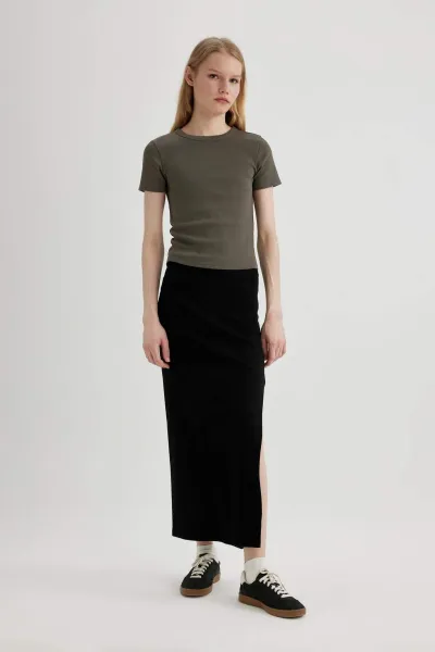DEFACTO Corduroy Camisole Maxi Skirt