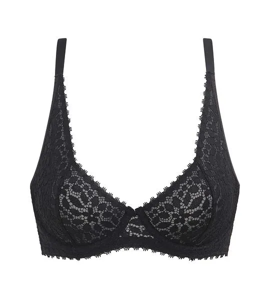 DIM DAILY DENTELLE UNDERWIRE BRA - Dámska čipková podprsenka - čierna