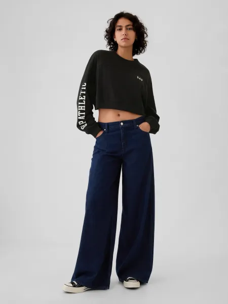 GAP Crop sweatshirt with logo - Women's