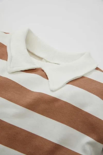 DEFACTO Baby Girl 2-Piece Set Polo Collar Striped Sweatshirt Elastic Waist Bell-bottomed Leggings
