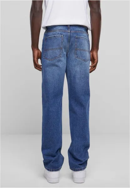 Men's Jeans Straight Fit Heavy Ounce Medium Blue