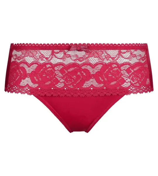 PLAYTEX FLOWER ELEGANCE RCS MIDI BRIEF - Dámske čipkované nohavičky - červená
