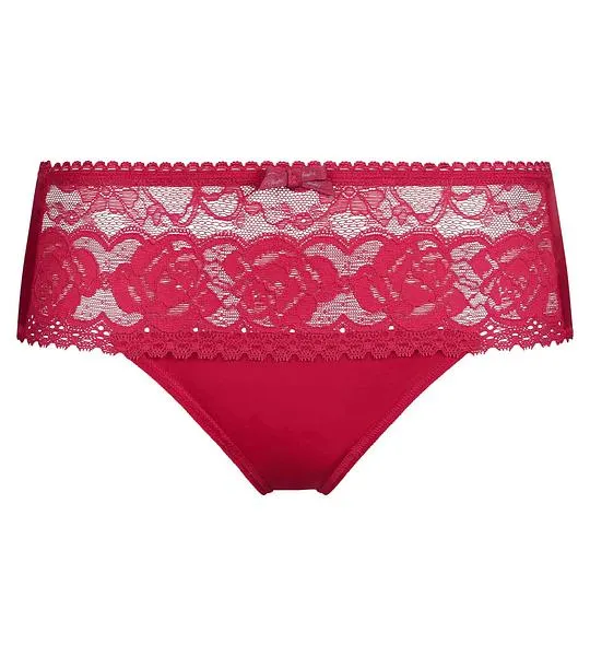 PLAYTEX FLOWER ELEGANCE RCS MIDI BRIEF - Dámske čipkované nohavičky - červená