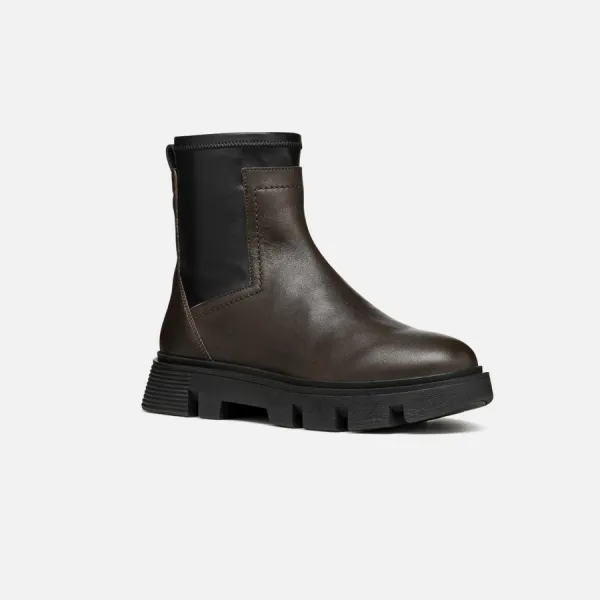 Dark brown women's ankle shoes Geox Vilde - Women's