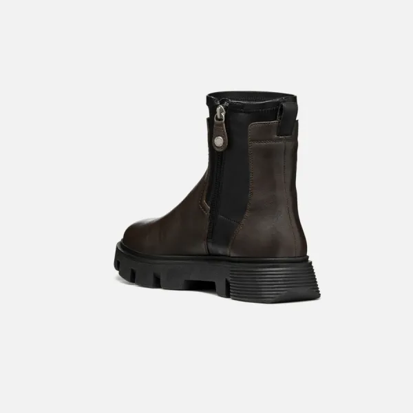Dark brown women's ankle shoes Geox Vilde - Women's