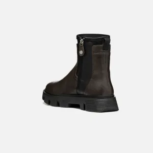 Dark brown women's ankle shoes Geox Vilde - Women's