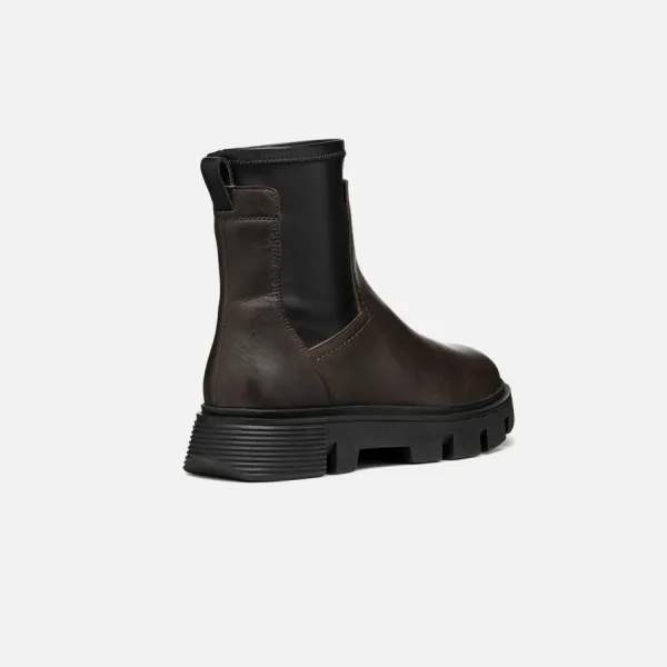 Dark brown women's ankle shoes Geox Vilde - Women's