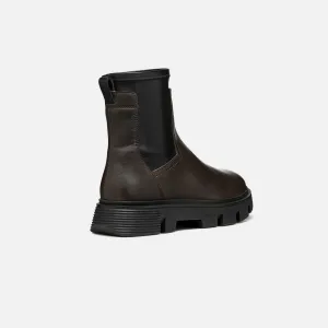 Dark brown women's ankle shoes Geox Vilde - Women's