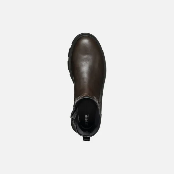 Dark brown women's ankle shoes Geox Vilde - Women's