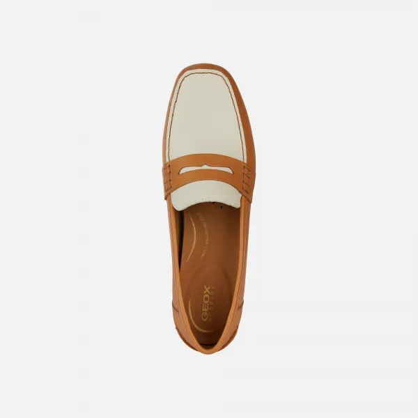 Light brown women's moccasins Geox Annytah Moc - Women's