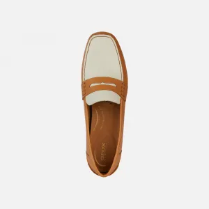 Light brown women's moccasins Geox Annytah Moc - Women's