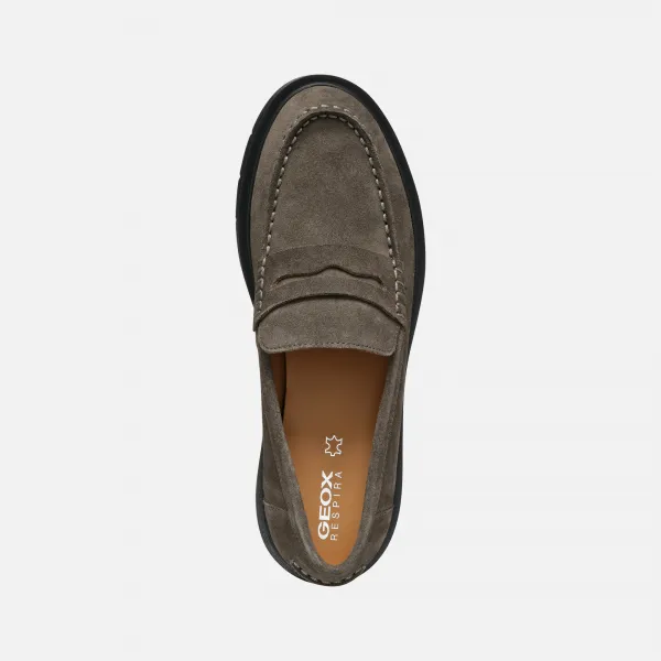 Dark grey women's moccasins Geox Spherica Ec1 - Women's