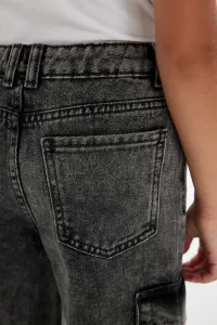 DEFACTO Girls Wide Leg Cargo Pocket Wide Leg Jeans