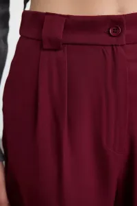 Trendyol Claret Red Balloon Pattern Woven Trousers