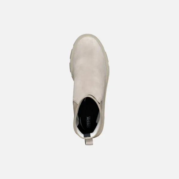 Beige women's ankle boots Geox Vilde - Women's