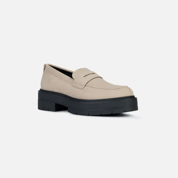 Beige women's moccasins Geox Spherica Ec7 - Women's