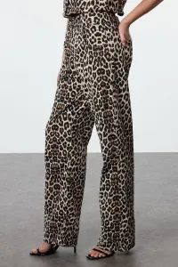 Trendyol Multicolored Leopard Patterned High Waist Wide Leg Jeans