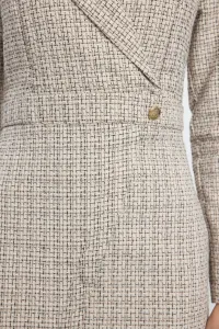 Trendyol Beige Plaid / Checkered Woven Dress