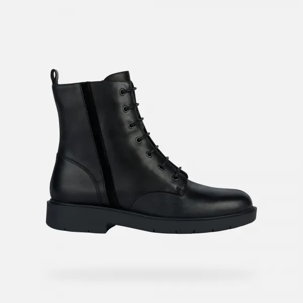 Geox Spherica Ec1 Black Women's Ankle Boots - Ladies