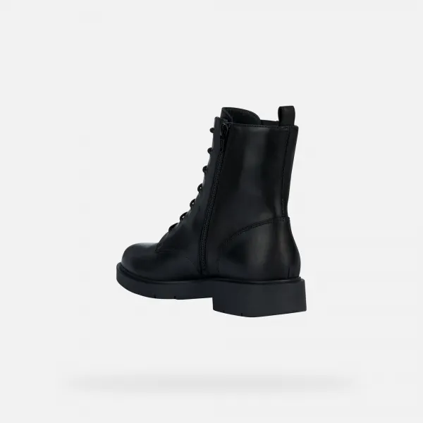 Geox Spherica Ec1 Black Women's Ankle Boots - Ladies