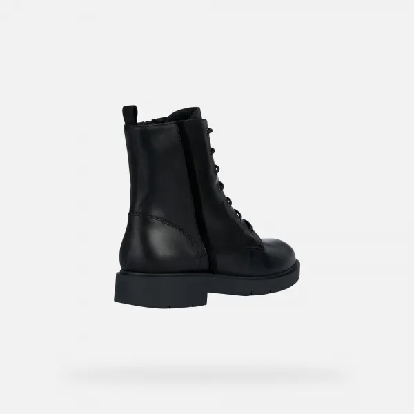 Geox Spherica Ec1 Black Women's Ankle Boots - Ladies