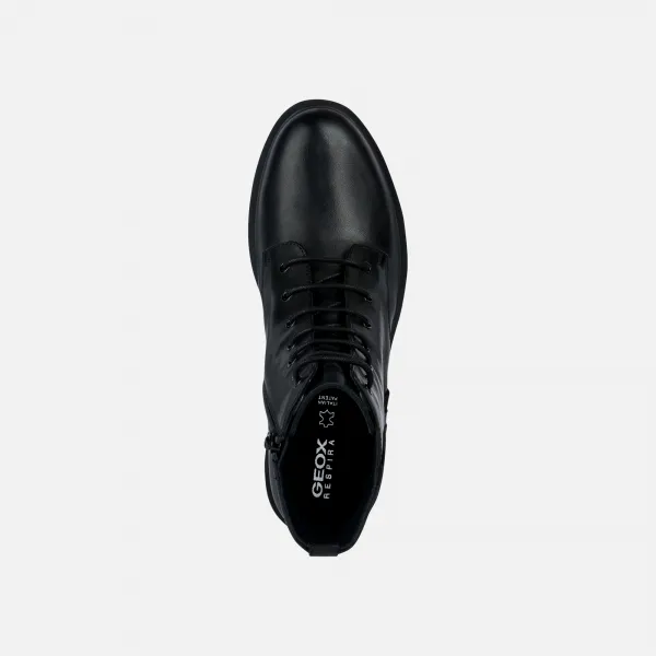 Geox Spherica Ec1 Black Women's Ankle Boots - Ladies
