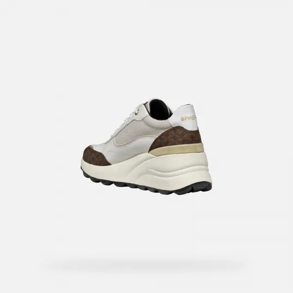 White women's sneakers Geox Spherica Ec13 - Women's