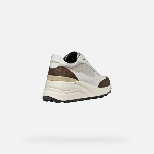 White women's sneakers Geox Spherica Ec13 - Women's