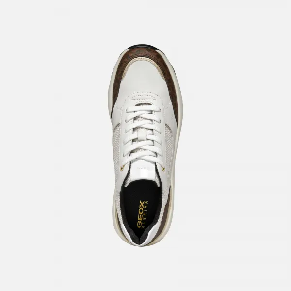 White women's sneakers Geox Spherica Ec13 - Women's