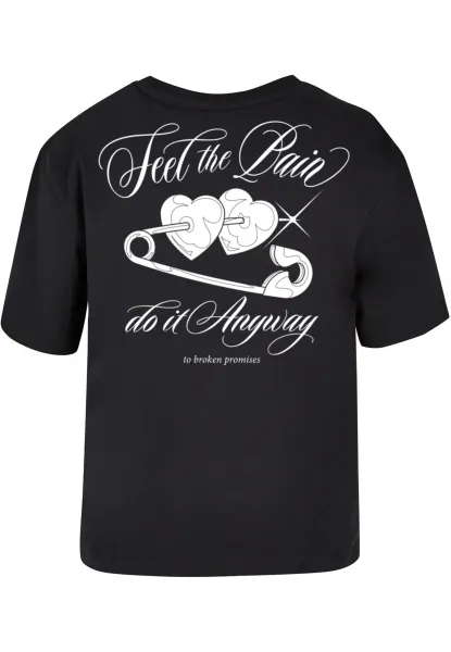 Women's T-shirt Feel The Pain black