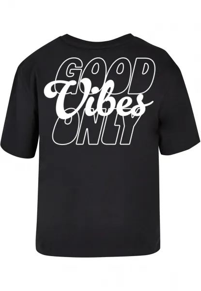 Women's T-shirt Good Vibes Wording black