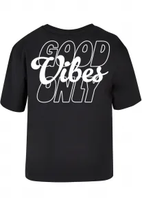 Women's T-shirt Good Vibes Wording black