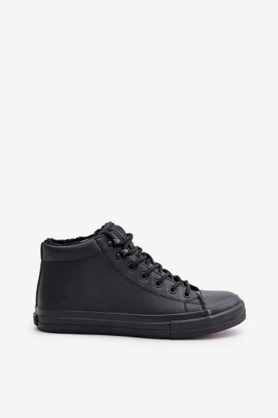 BIG STAR SHOES Izolované pánske posúvače Čierna veľká hviezda MM174012
