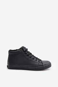 BIG STAR SHOES Izolované pánske posúvače Čierna veľká hviezda MM174012