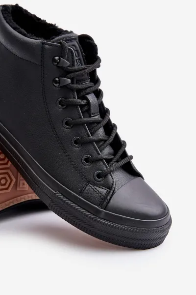 BIG STAR SHOES Izolované pánske posúvače Čierna veľká hviezda MM174012