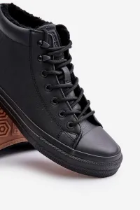 BIG STAR SHOES Izolované pánske posúvače Čierna veľká hviezda MM174012
